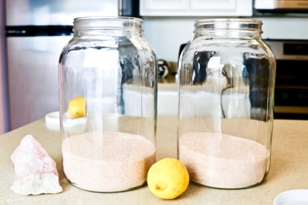pink himalayan salt sole water