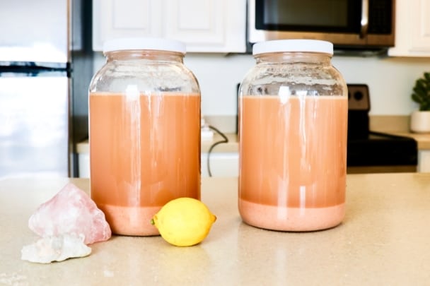 pink himalayan salt sole water